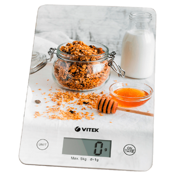 Cântar de bucătărie Vitek VT-8033 White Electronic, Plastic, 5 kg photo 1