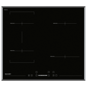 Plită încorporabilă cu inducție SHARP KH-6I27CS00-EU Black Vitroceramică, 7400 W