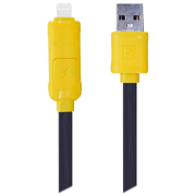 Cablu pentru telefon Remax RC-27t USB/ Lightning, microUSB Black 