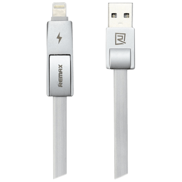 Кабель для телефона Remax Metal USB Type-A/ Lightning, microUSB Черный  photo 1