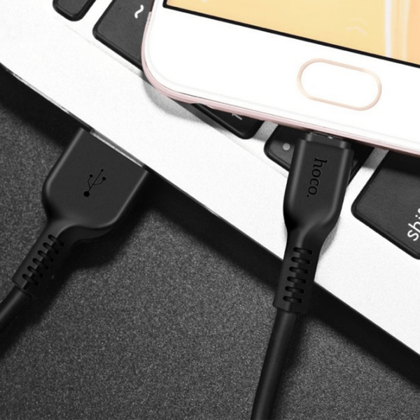 Cablu pentru telefon Hoco X20 USB Type-A/ microUSB Black  photo 5