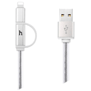 Cablu pentru telefon Hoco UPL12 USB Type-A/ Lightning, microUSB Silver 