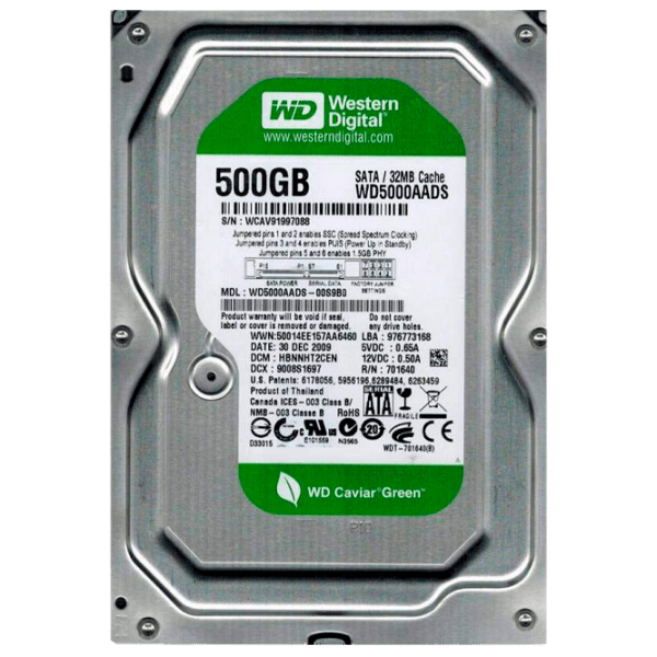 HDD Western Digital WD5000AVDS 3.5'' 500 ГБ  photo 1
