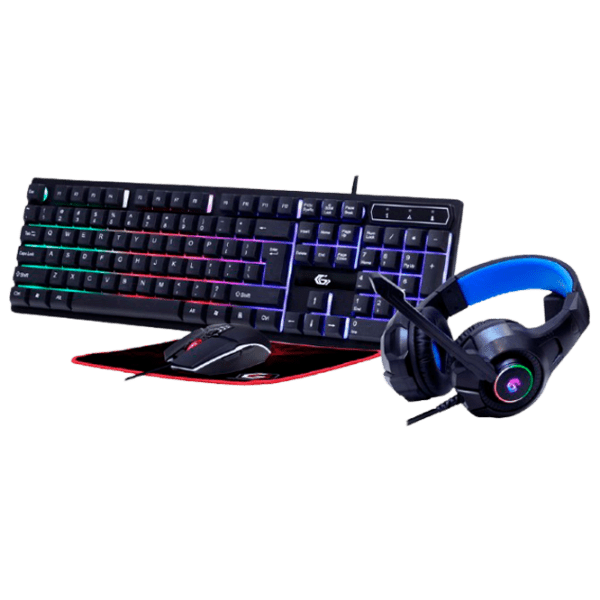 Set Gembird Ghost Black Gaming, Cu fir photo 1