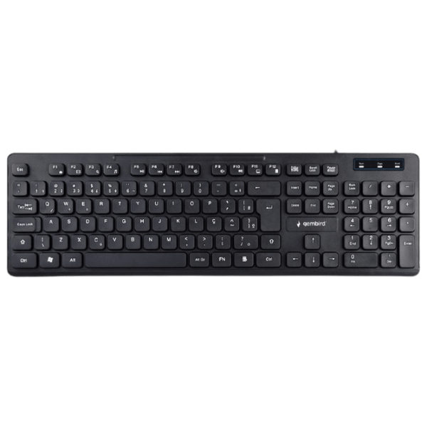 Tastatură Gembird KB-MCH-04 Black Home and Office, Cu fir photo 1