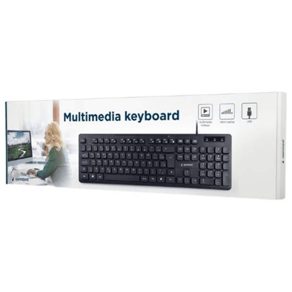 Tastatură Gembird KB-MCH-04 Black Home and Office, Cu fir photo 2