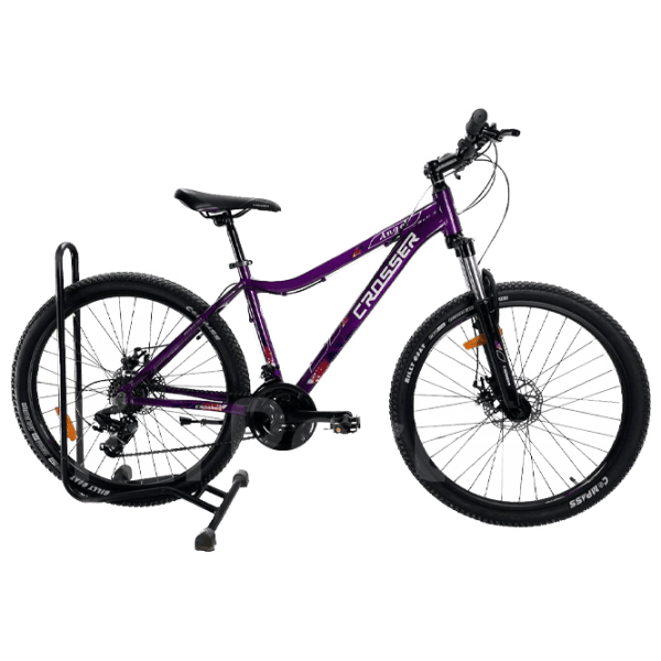 Bicicletă Crosser Angel 24" 13" Purple Black Aluminiu / Pentru copii photo 1