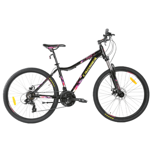 Bicicletă Crosser Angel 26" 16.5" Black Pink Aluminiu / Pentru copii photo 1