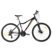 Bicicletă Crosser Angel 26" 16.5" Black Pink Aluminiu / Pentru copii