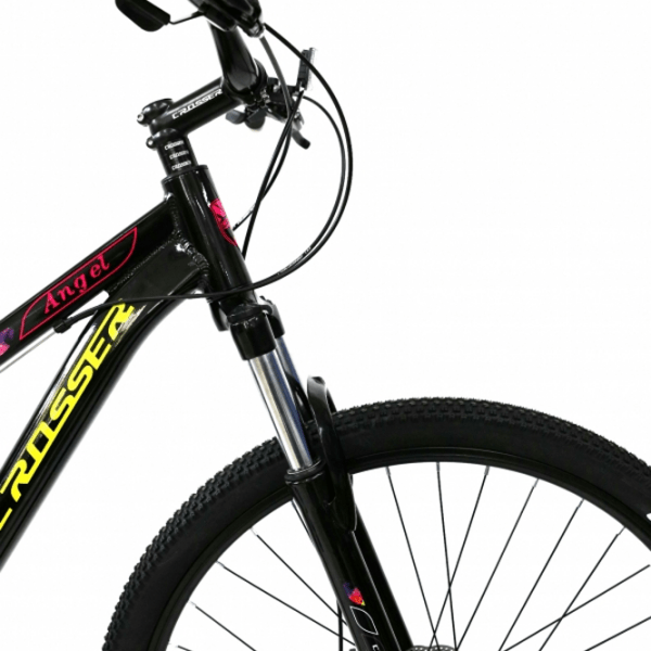 Bicicletă Crosser Angel 26" 16.5" Black Pink Aluminiu / Pentru copii photo 4