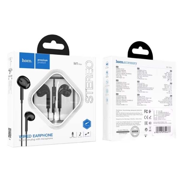 Căști Hoco M1 Max Black Cu fir / Personal / In ear photo 5