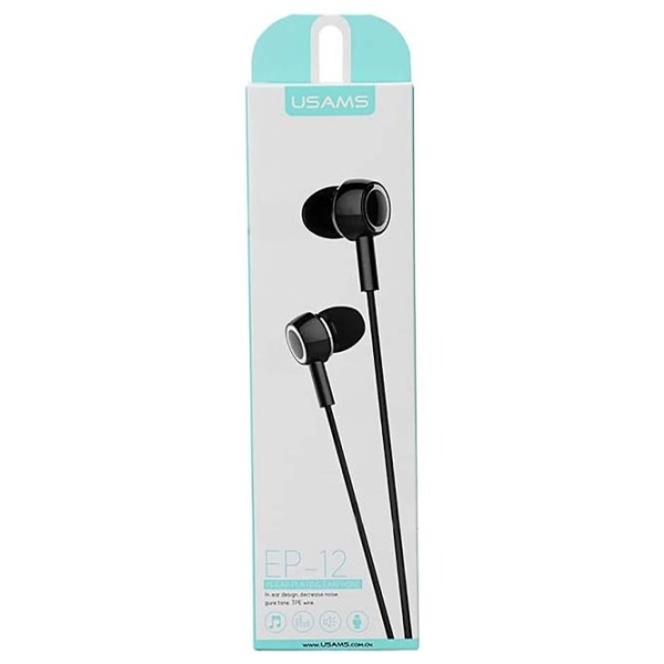 Căști USAMS EP-12 Black Cu fir / Personal / In ear photo 4
