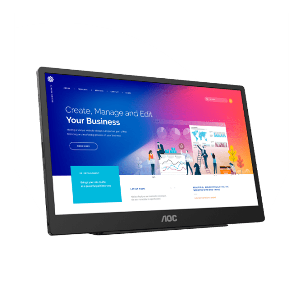 Монитор AOC 16T2 Черный 15.6" Full HD IPS WLED photo 3