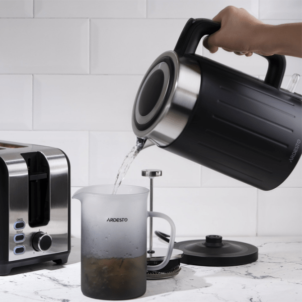 Ceainic electric Ardesto EKL-F18B Black 2200 W, 1.7l, Material interior: Inox photo 5