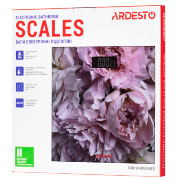 Cântar de podea Ardesto Peonies Multicolor 150 kg / Multicolor photo 5