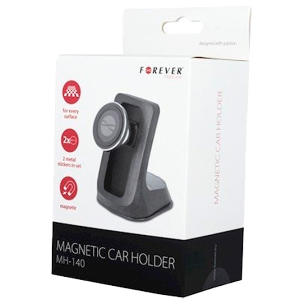 Suport pentru telefon Forever MH-140 Magnetic Black  photo 2