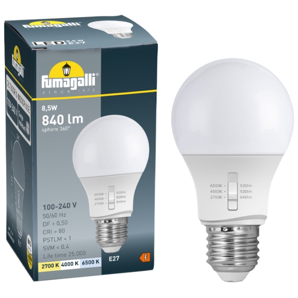Лампочка светодиодная Fumagalli HLEDA60CCT E27 | 8.5 Вт | White photo 2