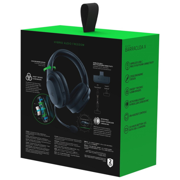 Căști Razer Barracuda X Black Fără fir/ Gaming/ Over the ear photo 7