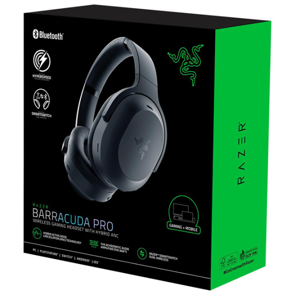 Наушники Razer Barracuda PRO Черный Беспроводные/ Полноразмерные photo 7