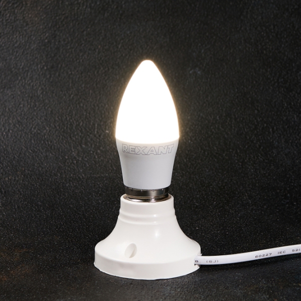 Лампочка светодиодная Rexant C37 604-030 E27 | 11.5 Вт | White photo 5