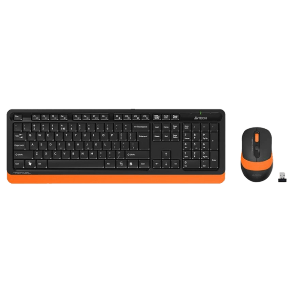 Tastatura & Mouse A4Tech FG1010 Orange Home and Office, Fără fir photo 1