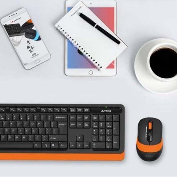 Tastatura & Mouse A4Tech FG1010 Orange Home and Office, Fără fir photo 5