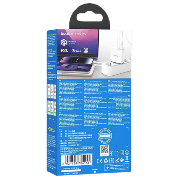 Încărcător de rețea Hoco N30 (65 W) White  / White photo 4