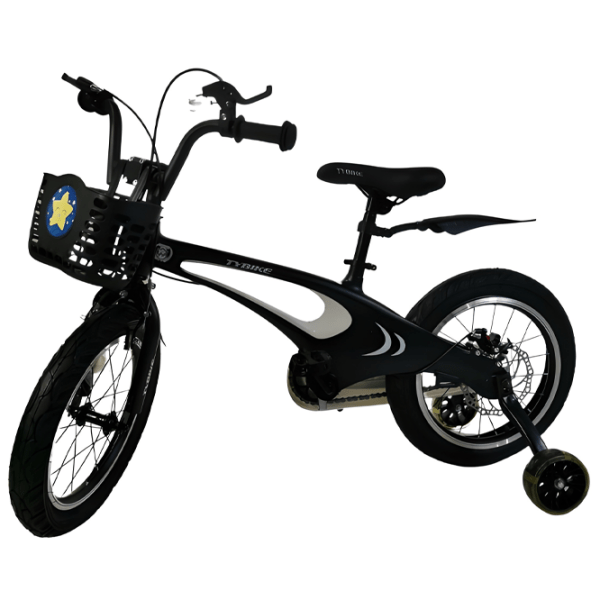 Bicicletă TyBike BK-1 Spoke 16" 14" Black White Aliaj de magneziu / Pentru copii photo 3