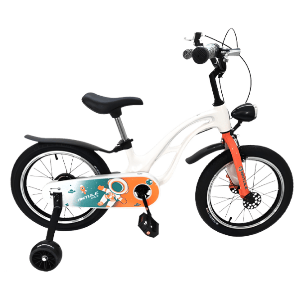 Bicicletă TyBike BK-6 14" White Orange Aliaj de magneziu / Pentru copii photo 1