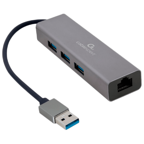Adaptor de rețea Cablexpert A-AMU3-LAN-01 Gray  photo 1