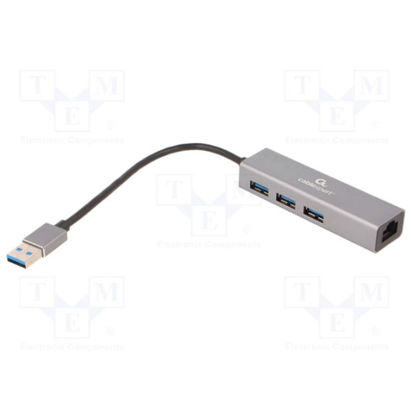 Adaptor de rețea Cablexpert A-AMU3-LAN-01 Gray  photo 2