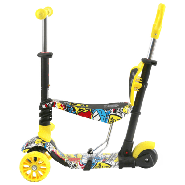 Детский трёхколёсный самокат Lorelli Draxter Plus (10390140019) Желтый 3 года, 20 кг, Пластиковые с силиконом photo 3