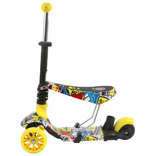 Детский трёхколёсный самокат Lorelli Draxter Plus (10390140019) Желтый 3 года, 20 кг, Пластиковые с силиконом photo 4