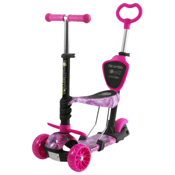 Детский трёхколёсный самокат Lorelli Draxter Plus (10390140021) Розовый 3 года, 20 кг, Пластиковые с силиконом photo 1
