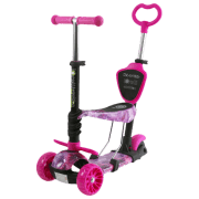 Детский трёхколёсный самокат Lorelli Draxter Plus (10390140021) Розовый 3 года, 20 кг, Пластиковые с силиконом