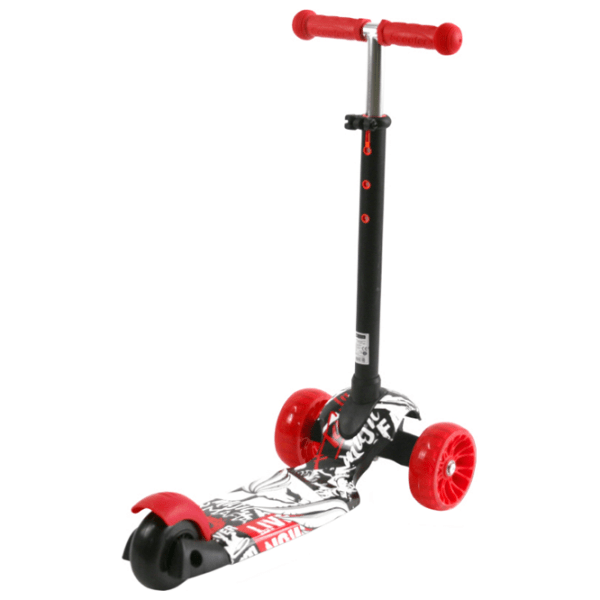 Trotinetă pentru copii cu trei roți Lorelli Draxter (10390130022) Black 3 ani, 20 kg, Din plastic cu silicon photo 3