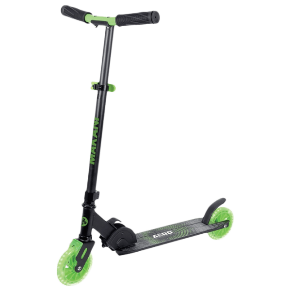 Детский двухколёсный самокат Kikka Boo Makani Aero (31006010132) Зелёный 5 лет, 50 кг, Полиуретановые photo 1