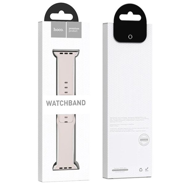Ремешок Apple Watch WA15 Flexible series 8-character buckle solid color silicone strap Песочный Powder Силикон, 38, 40, 41 мм photo 2