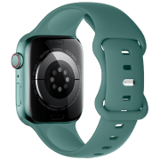 Ремешок Apple Watch WA15 Flexible series 8-character buckle solid color silicone strap Зеленый Pine Силикон, 38, 40, 41 мм