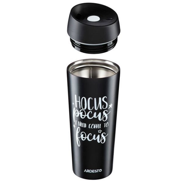 Cană termo Ardesto Coffee Time AR2645DMB Black 450 ml photo 2