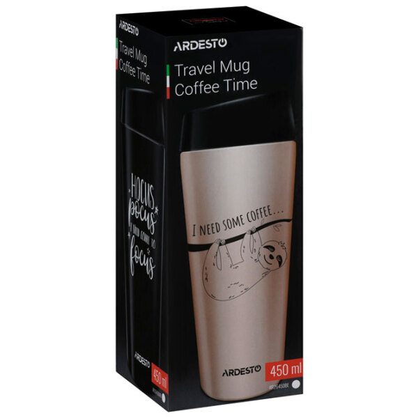 Cană termo Ardesto Coffee Time AR2645DMB Black 450 ml photo 7