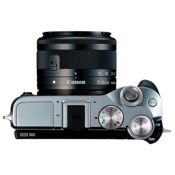 Cameră foto Canon EOS M6 EF-M 15-45 STM KIT + EF-M 15-45 STM Kit Silver CMOS, 25.8 MP, F 3.5 - F 6.3 photo 5