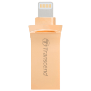USB Flash Transcend JetDrive Go 500 32 GB Gold Lightning, Metal