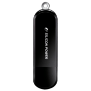 USB Flash Silicon Power LUXMINI 322 32 GB Black USB 2.0, Plastic