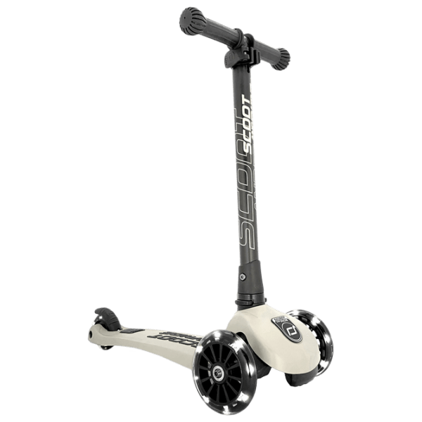 Детский трёхколёсный самокат Scoot and Ride Highway Kick 3 Led (96344) Бежевый 3 года, 50 кг, Полиуретановые photo 1