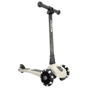 Детский трёхколёсный самокат Scoot and Ride Highway Kick 3 Led (96344) Бежевый 3 года, 50 кг, Полиуретановые