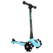 Детский трёхколёсный самокат Scoot and Ride Highway Kick 3 Led (96356) Синий 3 года, 50 кг, Полиуретановые