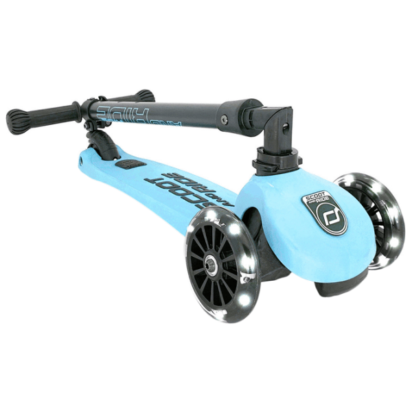 Детский трёхколёсный самокат Scoot and Ride Highway Kick 3 Led (96356) Синий 3 года, 50 кг, Полиуретановые photo 2