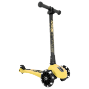 Детский трёхколёсный самокат Scoot and Ride Highway Kick 3 Led (96358) Желтый 3 года, 50 кг, Полиуретановые