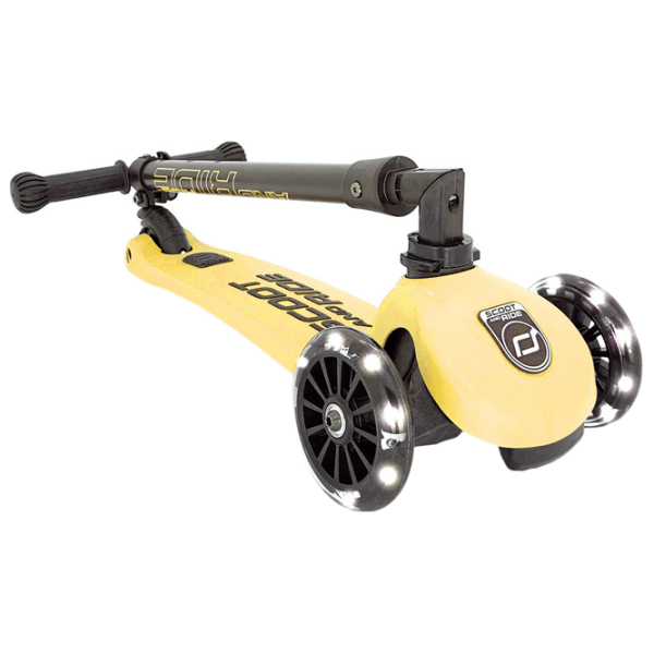 Детский трёхколёсный самокат Scoot and Ride Highway Kick 3 Led (96358) Желтый 3 года, 50 кг, Полиуретановые photo 2